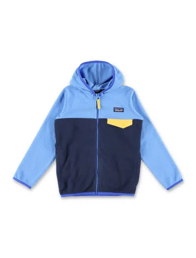 Patagonia Kids' Micro D-snap Pile In Blue