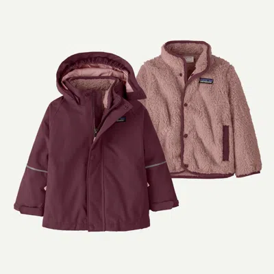 Patagonia Kids' Baby All Seasons 3-in-1 Jacket In Berry Fig In Black