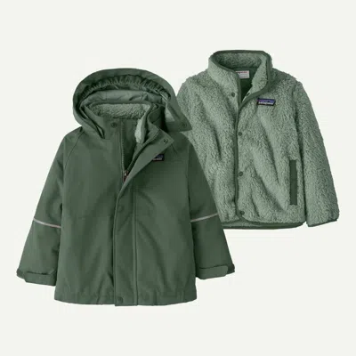 Patagonia Kids' Baby All Seasons 3-in-1 Jacket In Canopy Green In Black