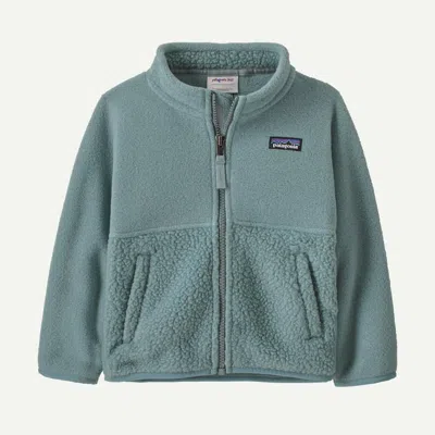 Patagonia Kids' Baby Cozy Fluff Fleece Jacket In Blue Sage In Gray