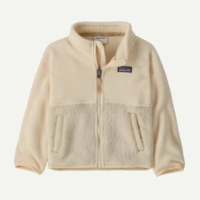 Patagonia Kids' Baby Cozy Fluff Fleece Jacket In Natural In Blue