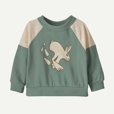 Patagonia Kids' Baby Crew Sweatshirt In Cover Green In Gray