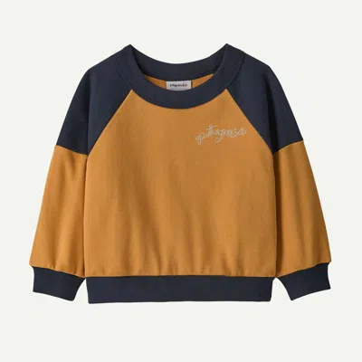 Patagonia Kids' Baby Crew Sweatshirt In Dried Mango In Black