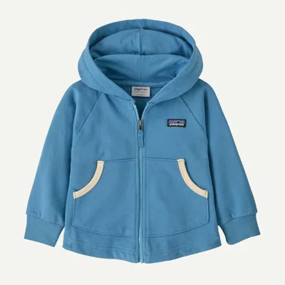 Patagonia Kids' Baby Full-zip Hoody Sweatshirt In Shore Blue