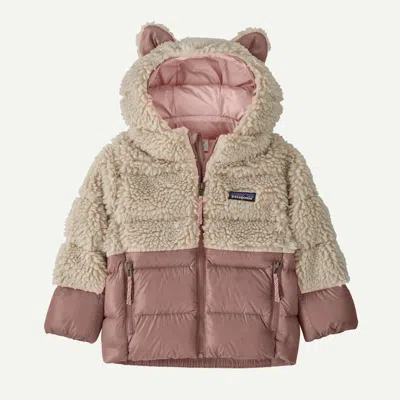 Patagonia Kids' Baby Hi-loft Furry Friends Jacket In Moonrise Taupe In Black