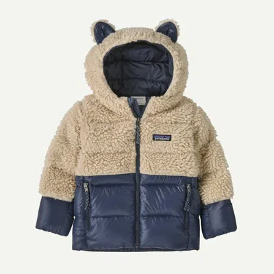 Patagonia Kids' Baby Hi-loft Furry Friends Jacket In New Navy W/dark Natural In Multi