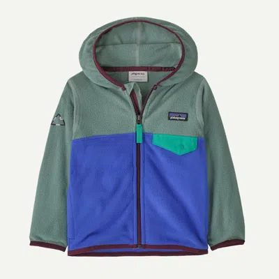 Patagonia Kids' Baby Micro D® Snap-t® Fleece Jacket In Eddy Blue In Animal Print