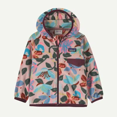 Patagonia Kids' Baby Micro D® Snap-t® Fleece Jacket In Fuzzy Mauve In Animal Print