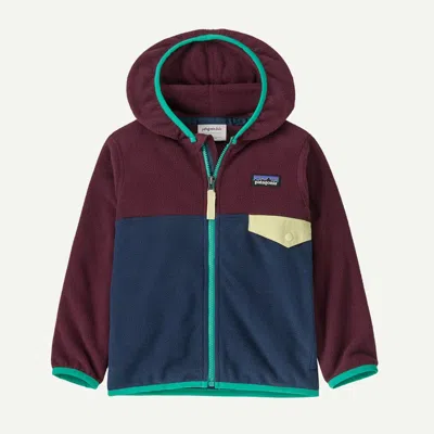 Patagonia Kids' Baby Micro D® Snap-t® Fleece Jacket In New Navy In Burgundy