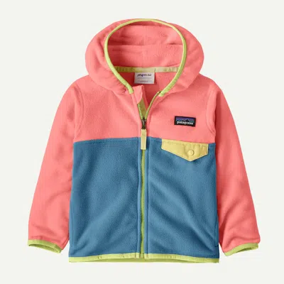 Patagonia Kids' Baby Micro D® Snap-t® Fleece Jacket In Shore Blue In Brown