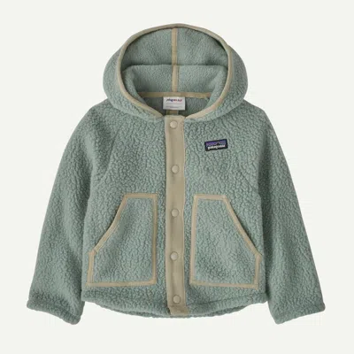 Patagonia Kids' Baby Retro Pile Fleece Jacket In Cover Green