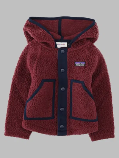 Patagonia Baby Retro Pile Mini Jacket - Unisex, Recycled Polyester In Burgundy