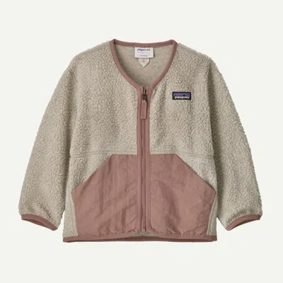 Patagonia Kids' Baby Shearling Fleece Jacket In Natural In Gold