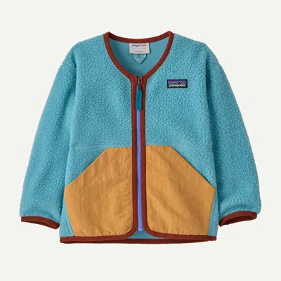 Patagonia Kids' Baby Shearling Fleece Jacket In Snowmelt Blue