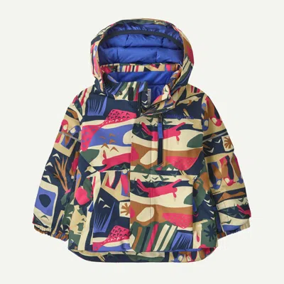 Patagonia Kids' Baby Snow Pile Jacket In New Navy In Animal Print