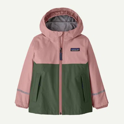 Patagonia Kids' Baby Torrentshell 3l Rain Jacket In Fuzzy Mauve In Black