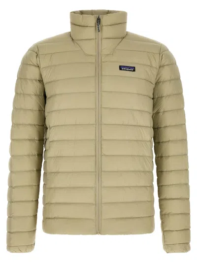 Patagonia Beige Mock Collar Jacket In Multi