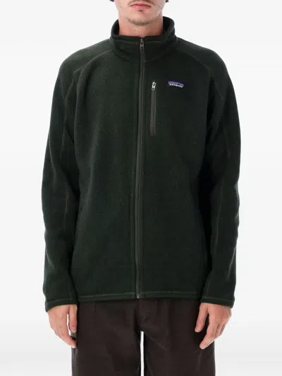 Patagonia Recycled Polyester Full-zip Fleece Jacket With High Neck In Animal Print
