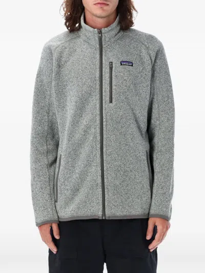 Patagonia Recycled Fleece Jacket Stand Collar Zip In Gray