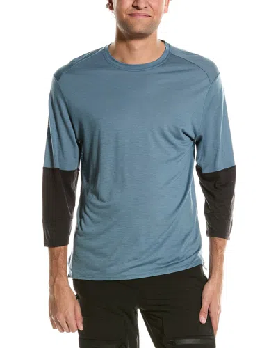 Patagonia Bike Jersey Wool-blend T-shirt In Blue