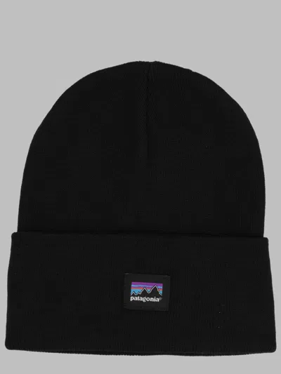 Patagonia Beanie Made From Recycled Polyester With A Logo In Black