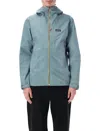 Patagonia Waterproof 3-layer Boulder Fork Jacket With Adjustable Features In Green