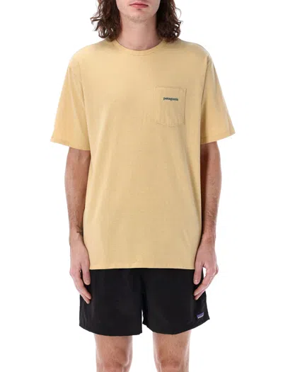 Patagonia Boardshort Logo Pocket Responsibili-tee In Beige