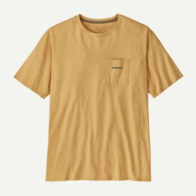 Patagonia Boardshort Logo Pocket Responsibili-tee In Beeswax Tan In Brown