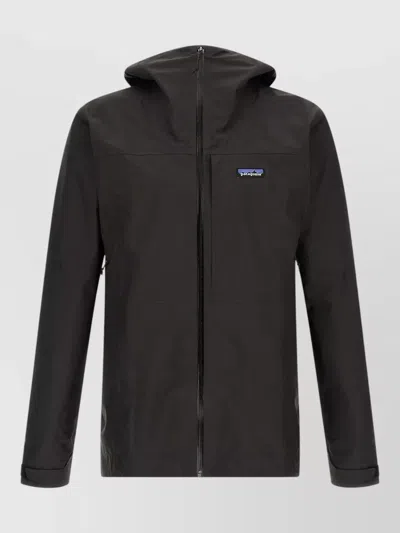 Patagonia Boulder Fork Hooded Jacket Adjustable Cuffs In Brown