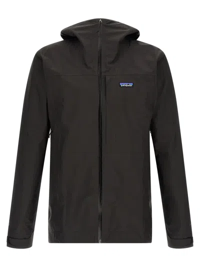 Patagonia Boulder Fork Hooded Jacket Adjustable Cuffs In Brown