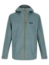 Patagonia Waterproof 3-layer Boulder Fork Jacket With Adjustable Features In Light Blue