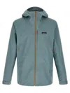 Patagonia Waterproof 3-layer Boulder Fork Jacket With Adjustable Features In Green