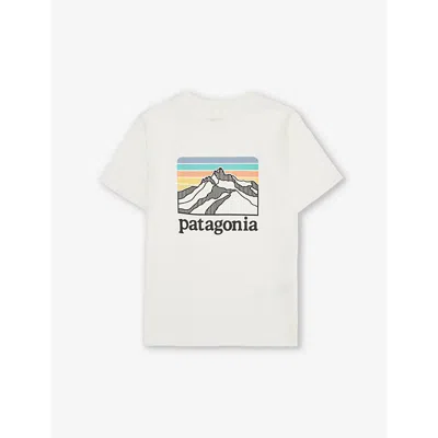 Patagonia Boys Birch White Kids Graphic-print Short-sleeve Organic-cotton T-shirt 5-18 Years