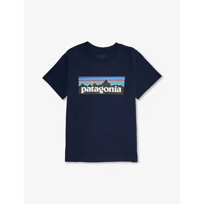 Patagonia Boys New Navy Kids Logo-print Regular-fit Cotton-jersey T-shirt 5-18 Years
