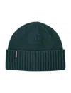 Patagonia Green Textured Beanie Hat In Gold