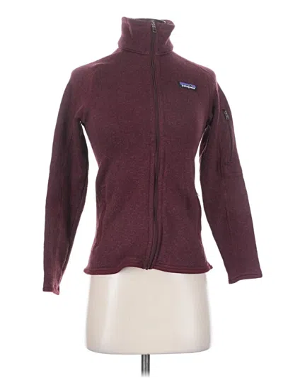 Pre-owned Patagonia Cardigan Sweater In Burgundy