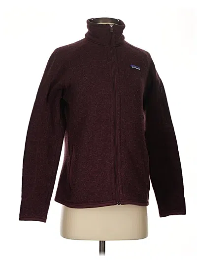 Pre-owned Patagonia Cardigan Sweater In Burgundy