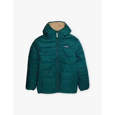 Patagonia Kids' Cascade Green Reversible Ready Freddy Woven Hoodie 5-18 Years