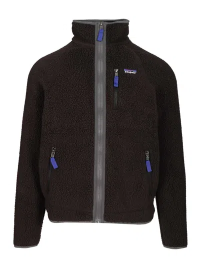 Patagonia Casual Full-zip Jacket Jackets Black In Brown