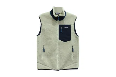 Patagonia Classic Retro-x Fleece Vest In Beige Polyester