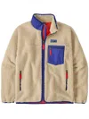 Patagonia Dark Natural Stand Collar Logo Jacket In Neutral