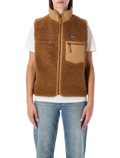 Patagonia Retro Style Hip Length Vest In Brown
