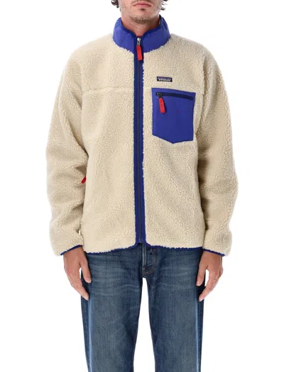 Patagonia Classic Retro-x Windproof Recycled Fleece Full-zip Jacket For Men In Neutral