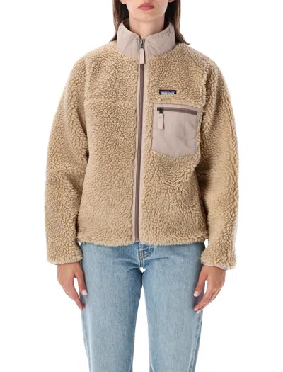 Patagonia Classic Retro-x Windproof Recycled Polyester Fleece Jacket In Brown