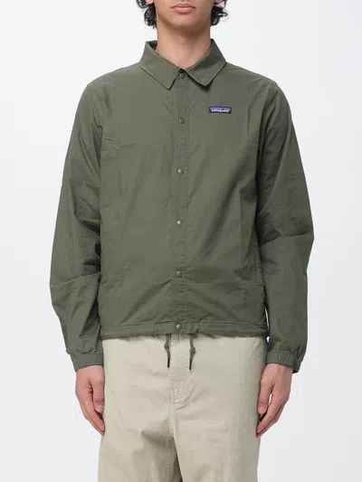 Patagonia Logo-patch Overshirt In Green