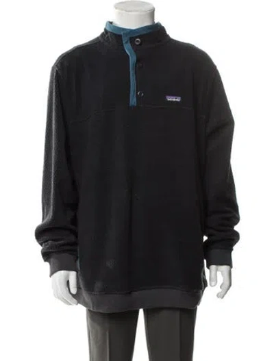 Pre-owned Patagonia Collar Long Sleeve Pullover W/ Tags In Blue