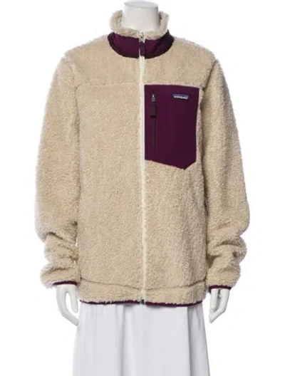 Pre-owned Patagonia Colorblock Pattern Bomber Jacket In Neutral