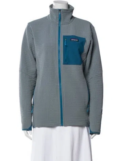 Pre-owned Patagonia Colorblock Pattern Jacket In Blue