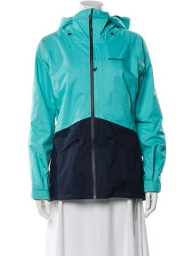 Pre-owned Patagonia Colorblock Pattern Jacket In Blue