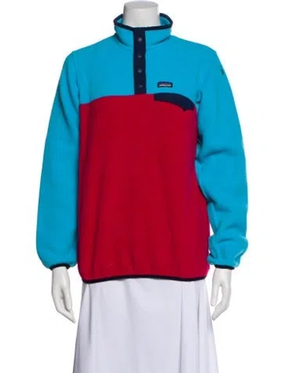 Pre-owned Patagonia Colorblock Pattern Jacket In Blue